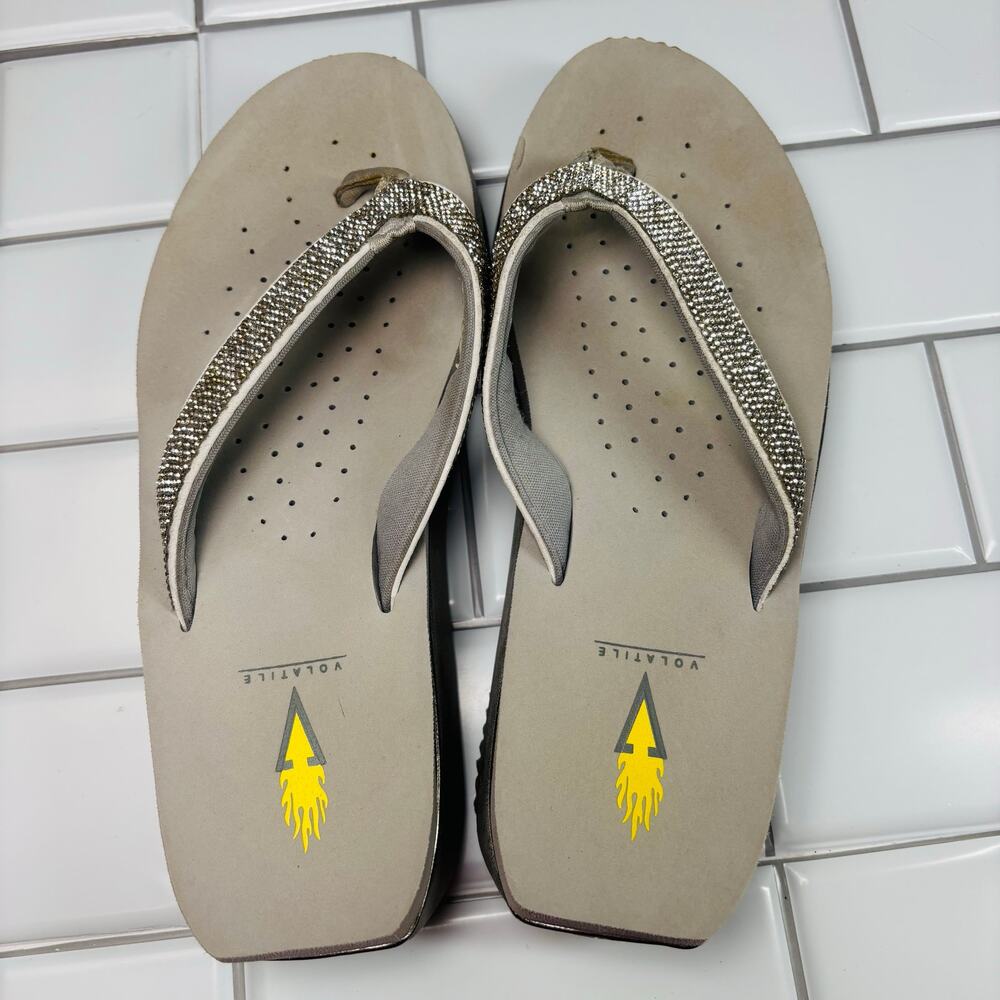Volatile Rhinestone Sparkle Glitter Flip Flop
Platform Size 9 - Picture 7 of 17